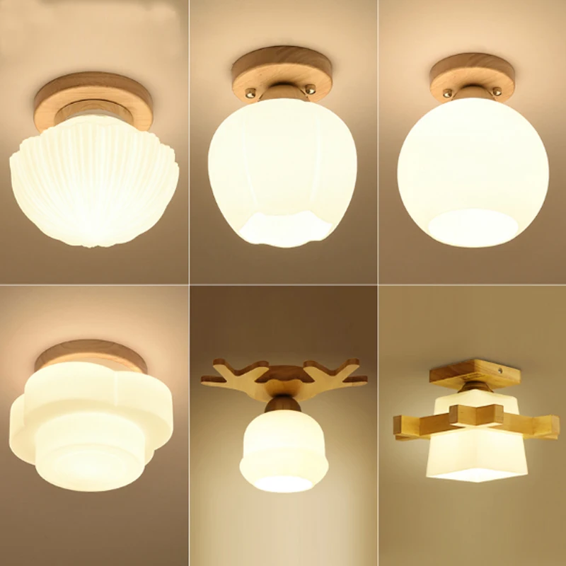 Solid wood hallway led ceiling light corridor cloakroom staircase