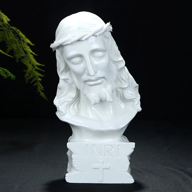 Jesus Christ Head Ceramic Statue