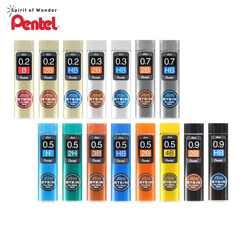 Без поломки! Карандаш Pentel сменный стержень Stein улучшенный силикон 0 2 3 5 7 9*60 мм