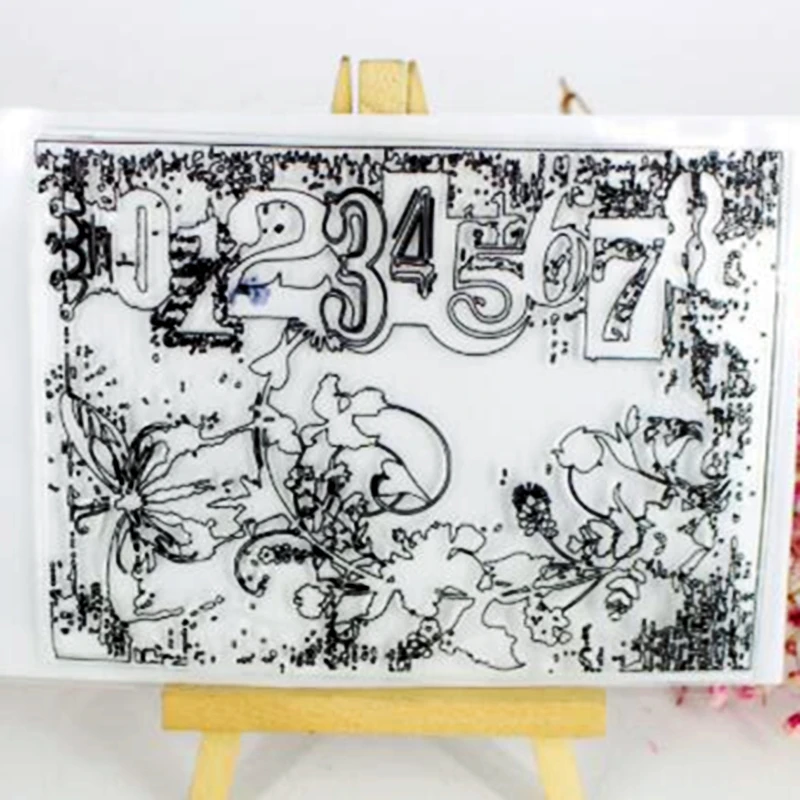 

SCS42 Numbers Silicone Clear Stamps for Scrapbooking DIY Album Cards Decoration Embossing Folder Craft Rubber Stamp Molds Tools