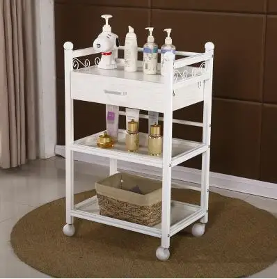 Three-tier trolley hairdressing tattoo cup rack beauty salon trolley nail tool car