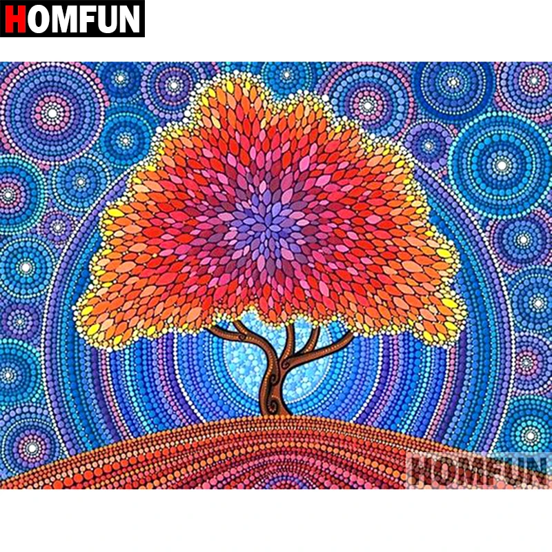 Алмазная живопись HOMFUN абстрактное дерево вышивка крестиком фото на заказ