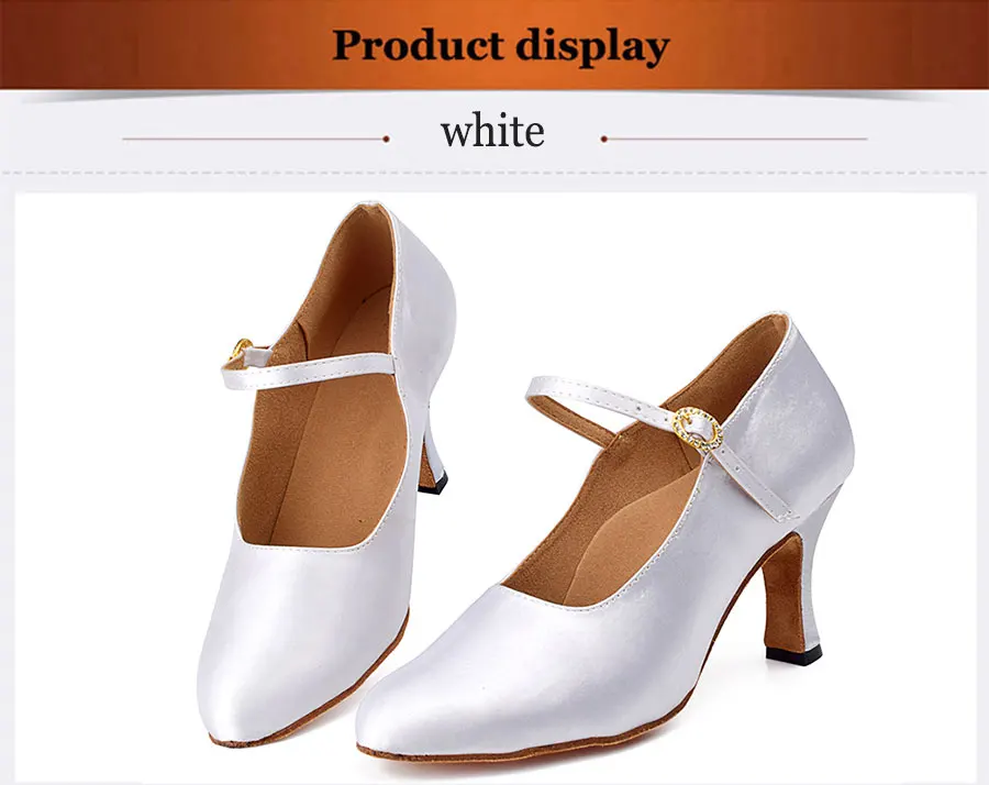 Ladingwu/ ; цвет белый, абрикосовый; обувь для латинских танцев; Женская атласная обувь; стразы с пряжкой; Обувь для бальных танцев с закрытым носком