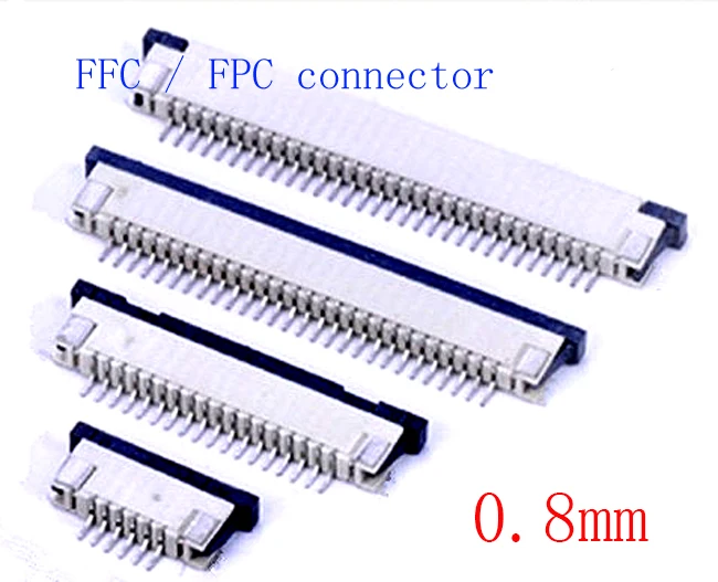 10 шт. FFC/fpc-коннектор для подключения ЖК-дисплея к 0,8 мм 5-контактный 6 7 8 10, 12, 14, 16, 18, 20, 22, 24, 26 28 30P ящик Тип ленты плоский разъем верхнего контакта