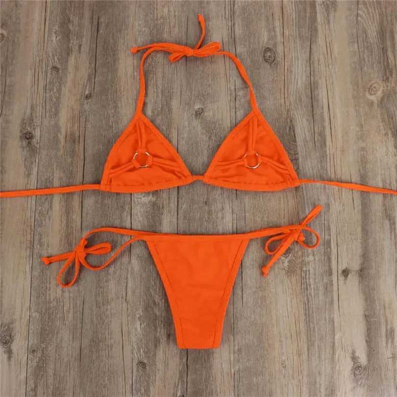 Push-up Bra Set Swimsuit Solid Swimwear Lingerie Femme Padded Low Waist Bathing Suit Swimwear Bralette Encaje Mujer 40MAY2006