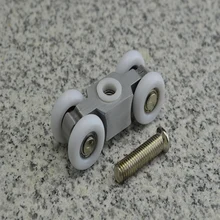 free shipping door roller ultra-quiet wooden door sliding door pulley hanging rail track nylon wheel glass bearing door hardware whism 8 pcs lot stainless steel sliding door wheel cabinet nylon wheels hanging wheel parts door rollers door hardware