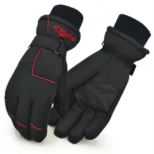 Зимние перчатки мужские лыжные перчатки противоскользящие для верховой езды на открытом воздухе лыжный снегоход ветрозащитные зимние водонепроницаемые перчатки Q309