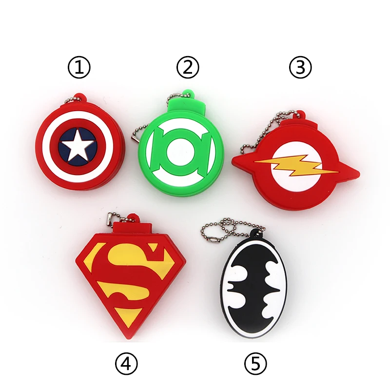 Популярные Супер Герои Shield USB Flash Drive Pendrives 64 GB 32 GB 16 GB 8 GB 4 GB Капитан Америка накопитель Бэтмен Memory Stick Usb2.0