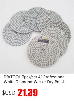 Diatool 4 шт./pk 125 мм 5 "Грит #400 diamond Наждачные круги гибкие сухой полировки для Гранит мрамор плитка, камень