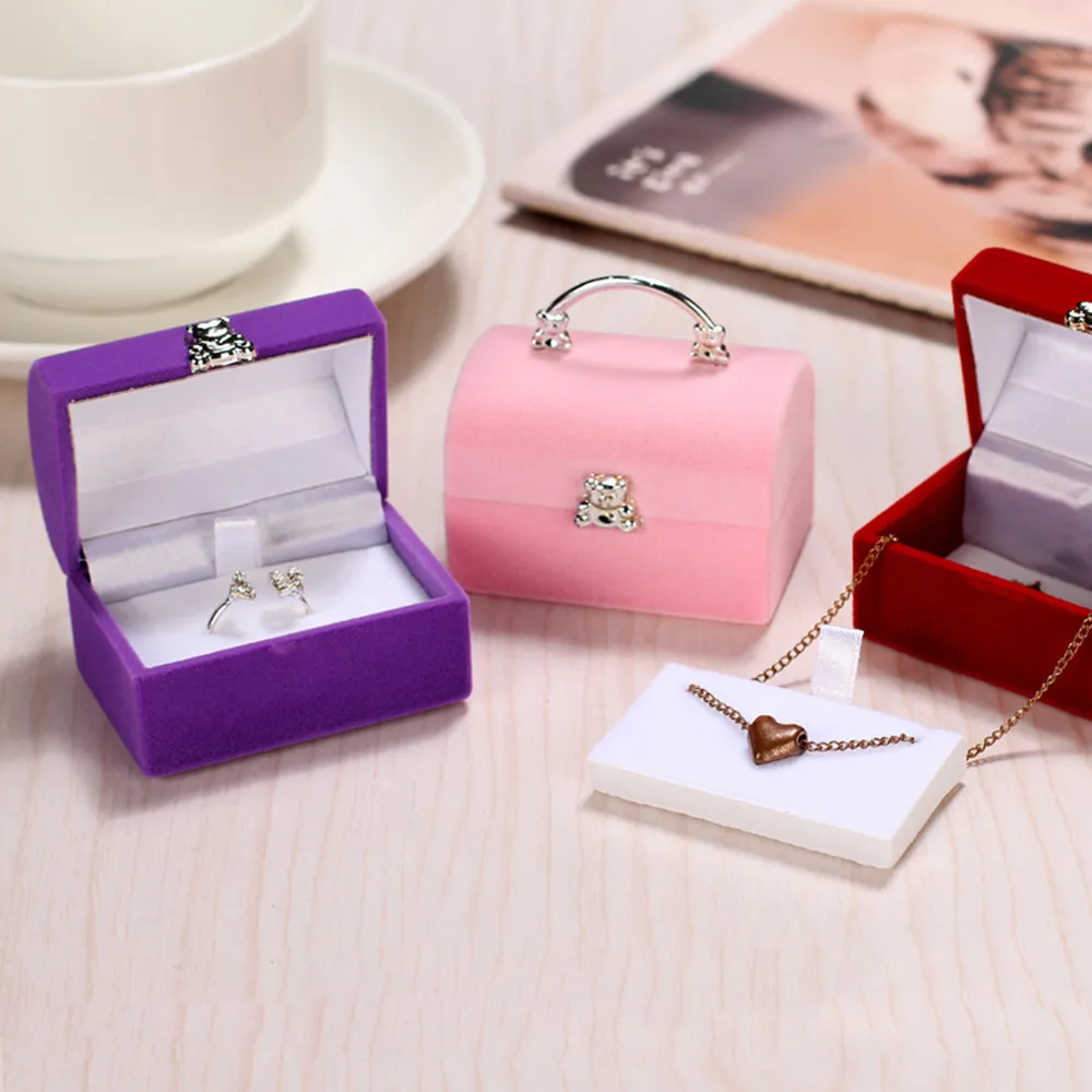 

Luxury Jewelry Square Gift Box Women Earrings Rings Jewelry Packaging Display make up storage organizer small box plastic contai