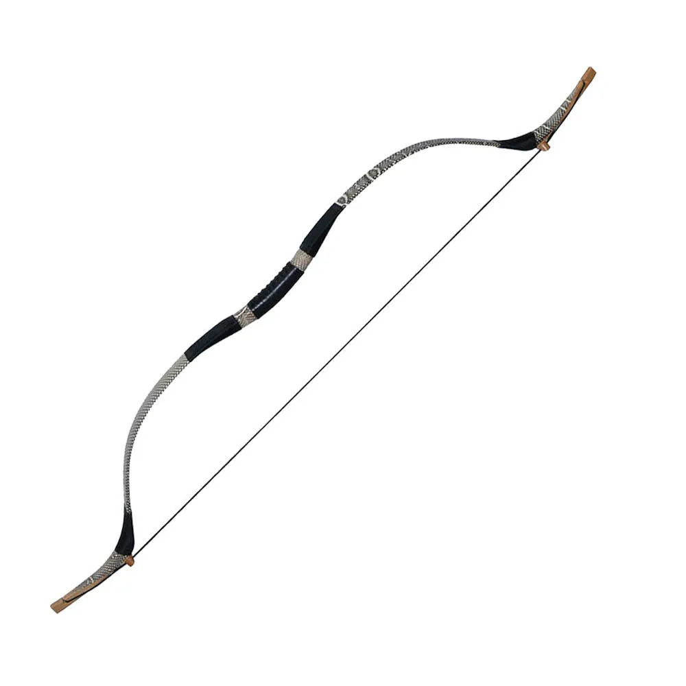 

Outdoor Training Bow and Arrow Hunting Equipment Collection Sports Traditional White Snakeskin Reverse Bow