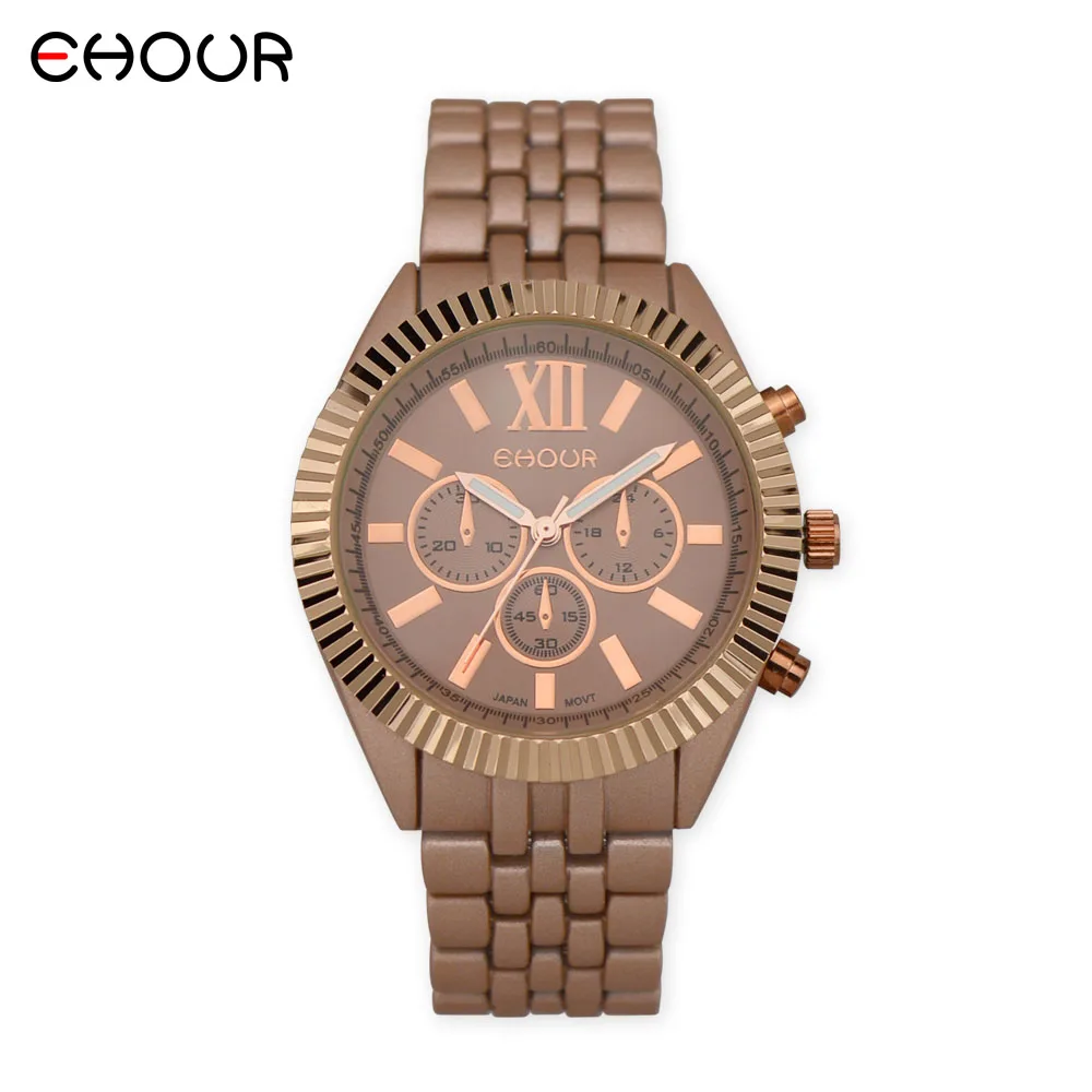 NEW Fashion Full Stainless Steel Geneva Watch Women Champagne Gold Classy Matte Bracelet Watch Quartz Dress