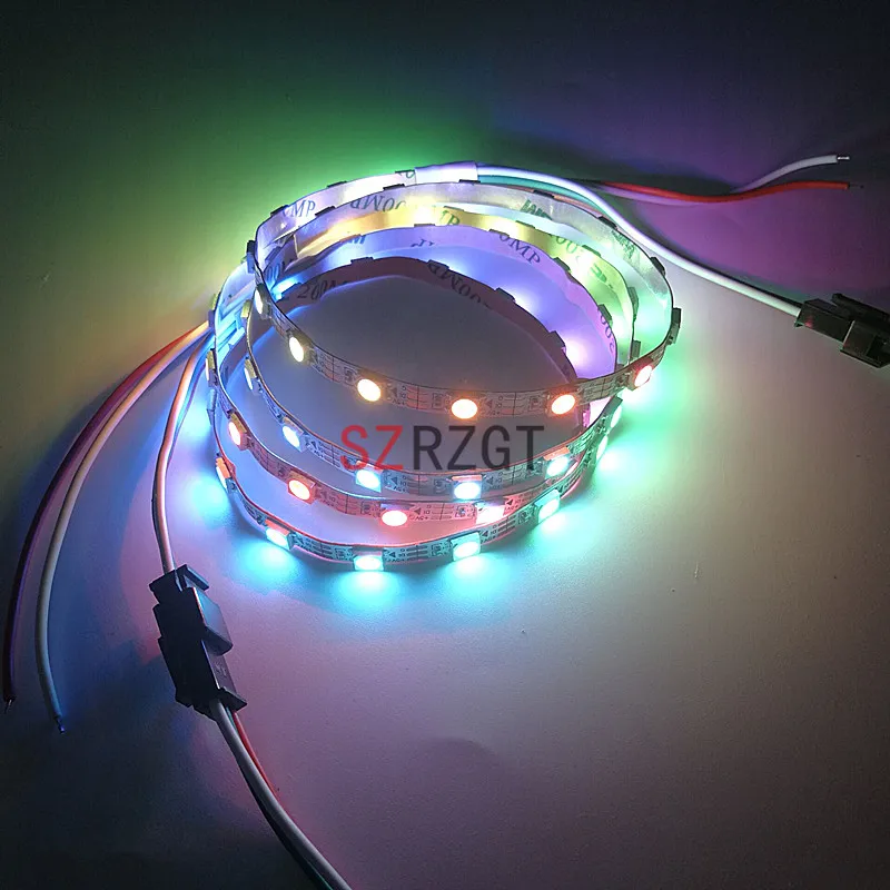 SZRZGT WS6812b 1 м/5 м 30/60 светодиодов/м RGB светодиодная полоса освещения 5050 SMD Мечта цвета