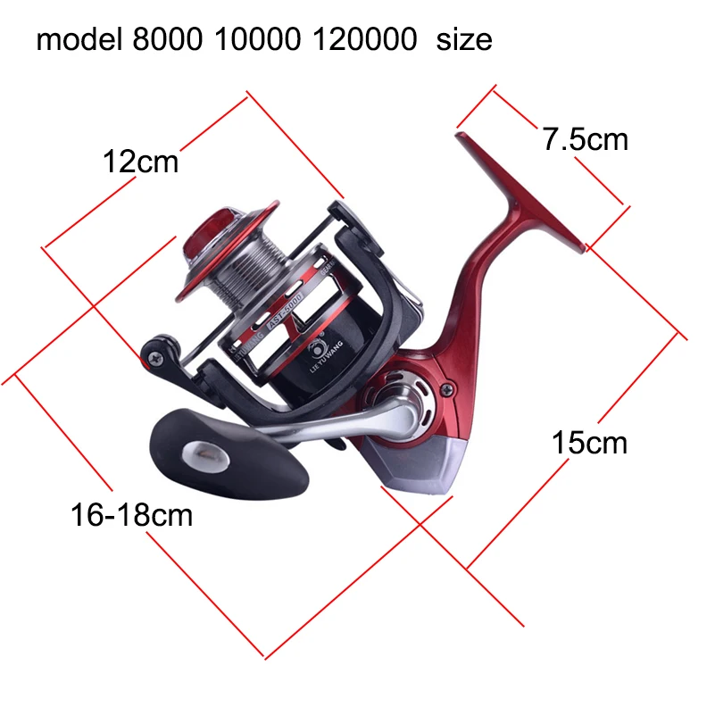 YUYU البحر الصيد الغزل بكرة 8000 10000 12000 المعادن بكرة 13 + 1BB المياه المالحة سمك السلور Surfcasting الصيد بكرة بعيدة عجلة