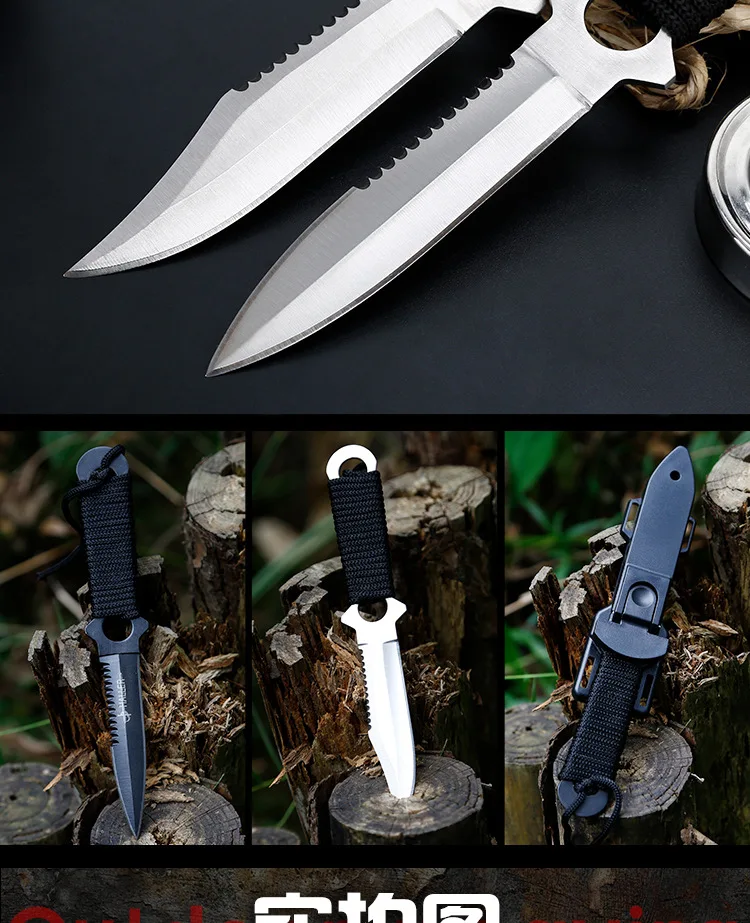Ganzo Дайвинг нож, Тактический высокой твердости поле выживания многоцелевой охоты, открытый портативный небольшой прямой нож