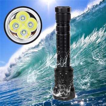 

3 Modes 1600 lumens 4 X T6 LED Diving Flashlight very bright beam of light