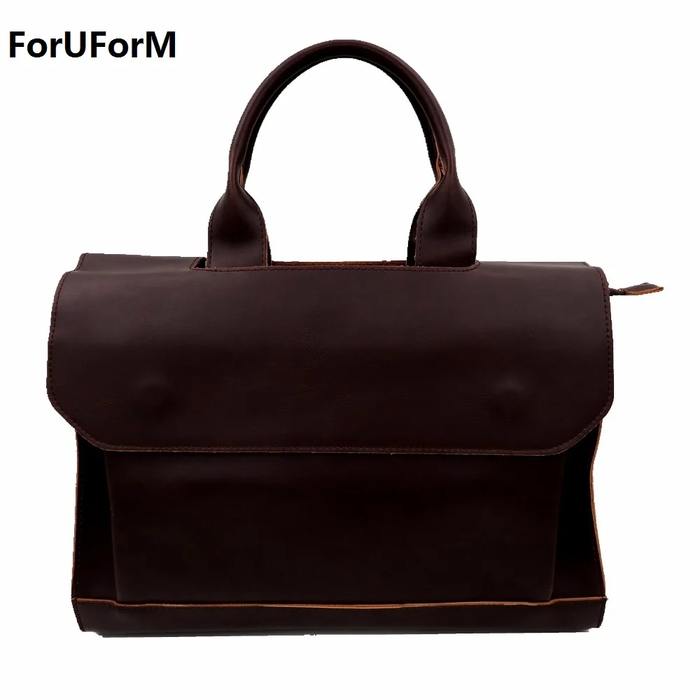 2017 new arrival men s messenger bags Leather Shoulder Messenger Business Computer Briefcase 14 inch laptop