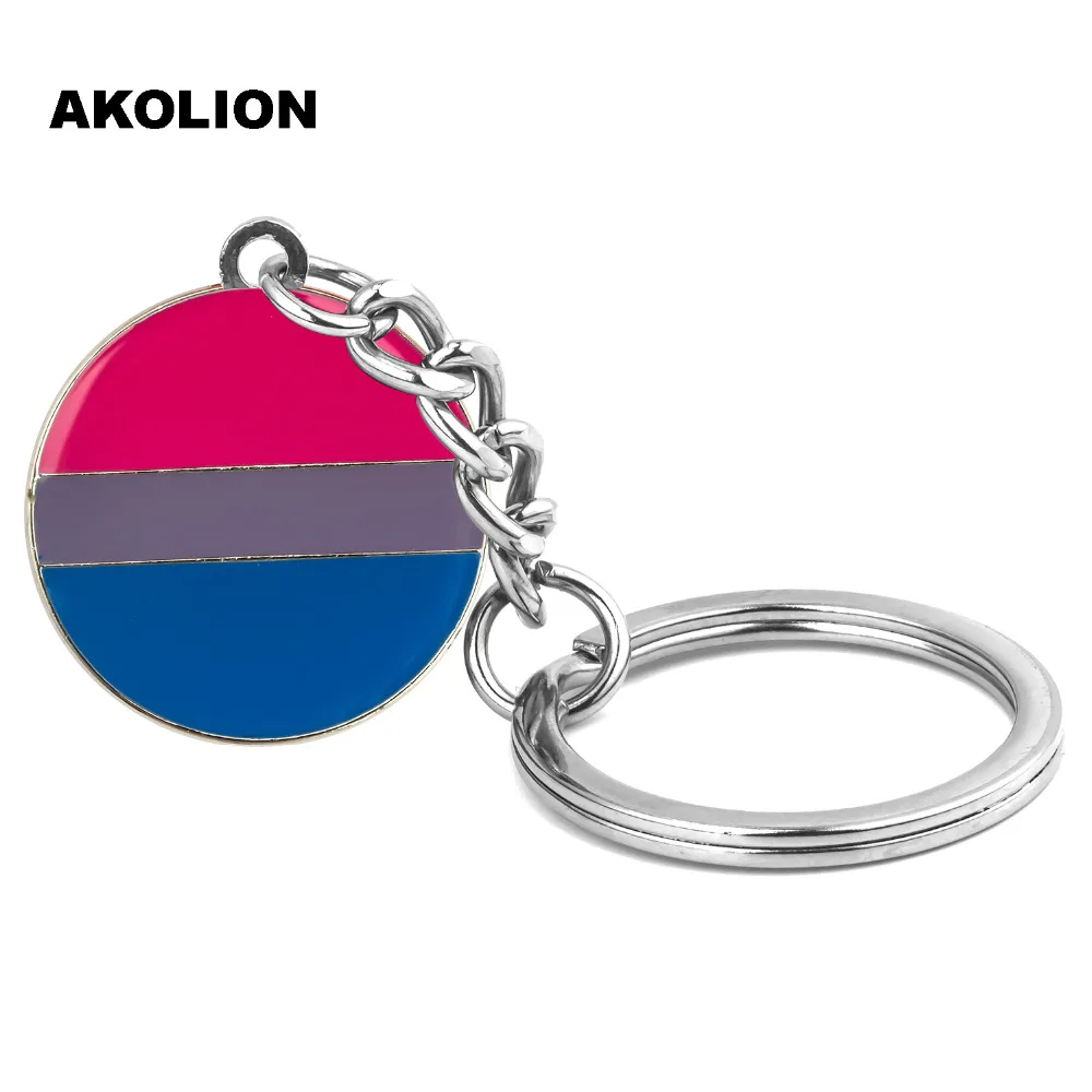 LGBT Pride Rainbow Asexual, металлические кольца для ключей, ювелирные изделия, брелок для автомобиля, кошелек, сумка, аксессуары для DIY, подарок, XY0315-K