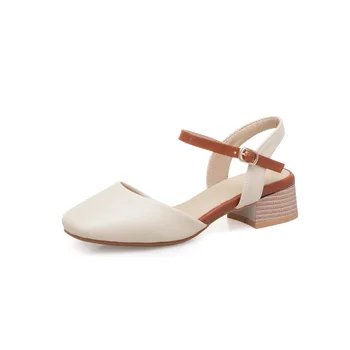 

Simple and versatile women's shoes 2019 spring and summer new products with square and Baotou size code 32-43 sandals