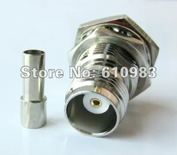 

(5 pieces/lot) Wholesale TNC Crimp Jack bulkhead O-ring connector straight for LMR100 RG316 RG174
