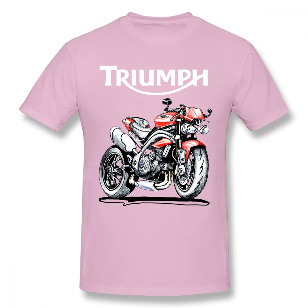 Мотоцикл «Триумф» скорость тройной 1050 футболка для мужчин плюс размеры цифровой печати Лонгслив для пары - Цвет: Розовый