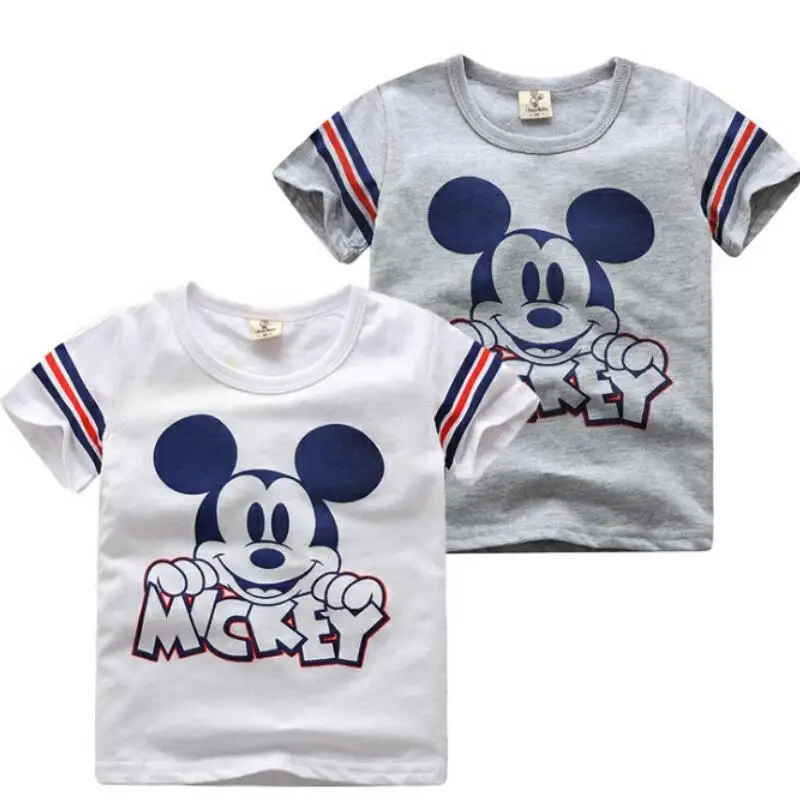

Baby New Cartoon Mickey Print Tee Tops Costume For Kids Cotton Short Sleeve T-shirt Clothes Children Clothing Boy Girls Tshirt