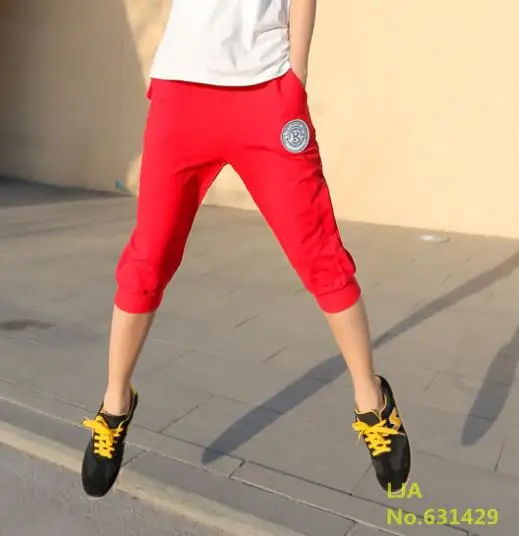 CHSDCSI Капри летние женские повседневные шаровары женские Deportes женские обтягивающие брюки длинные Семь коротких брюк K010 - Цвет: K010 Red