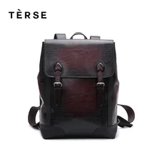TERSE Новое поступление рюкзак ручной работы из натуральной кожи высококачественный рюкзак с гравировкой роскошная сумка бордового цвета для мужчин/женщин