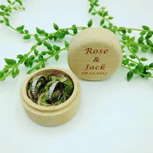 Персонализированные деревенский свадебное деревянный Обручение кольцо Box держатель Пользовательские ваши имена и даты Свадебное предложение подносителя колец коробка подарочная