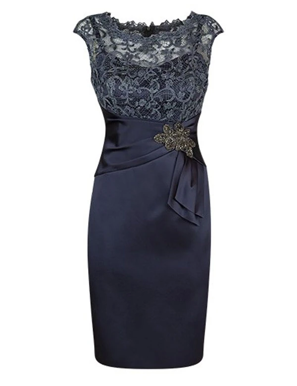 navy blue sheath