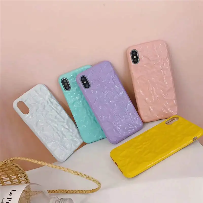 

Tin Foil Paper Candy Color Plating Soft TPU Phone case for iphone X case for iphone XS XR XS max 6 6s 7 8 Plus Back Cover Case