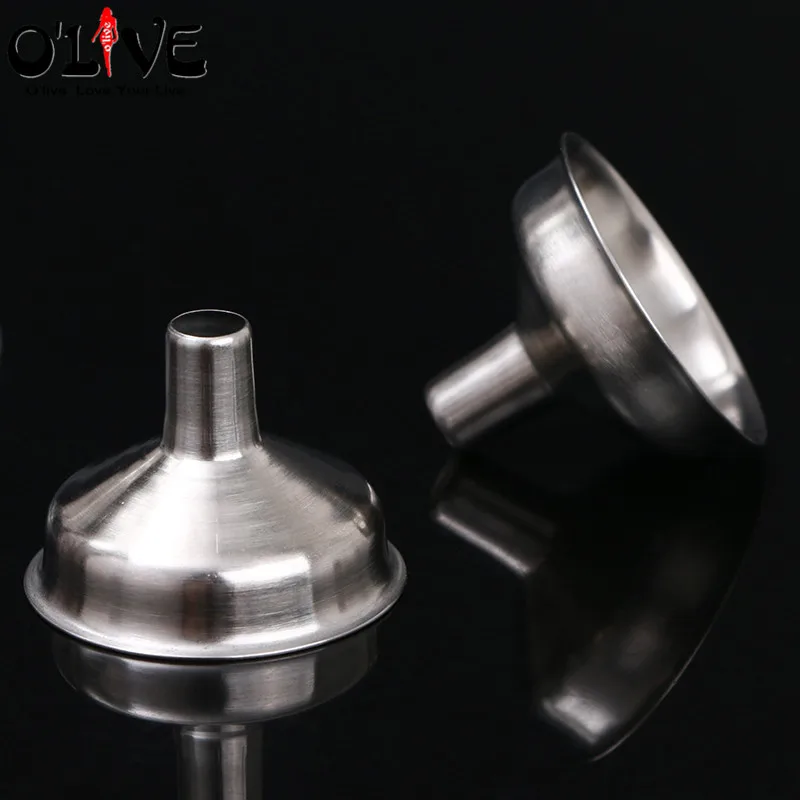 buy 2 Pcs Stainless Steel Funnel For Hip Flask Mini Hopper Kichthen Tools Oil Liquid Separating Funnel Wine Separator Wide Mouth