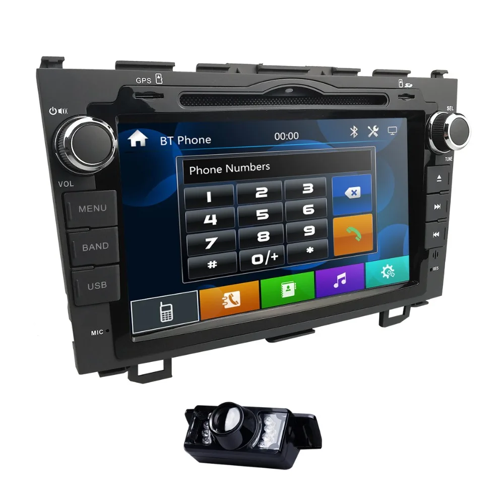 " автомобильный стерео dvd-плеер радио для HONDA CRV 2007-2011 gps навигация RDS/USB/SD/SWC/BT/сабвуфер выход/DAB+ задняя камера
