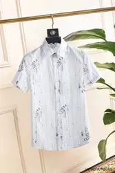 Модные Для мужчин рубашки 2019 взлетно-посадочной полосы Элитный бренд Европейский дизайн вечерние стиль Мужская одежда WD01321