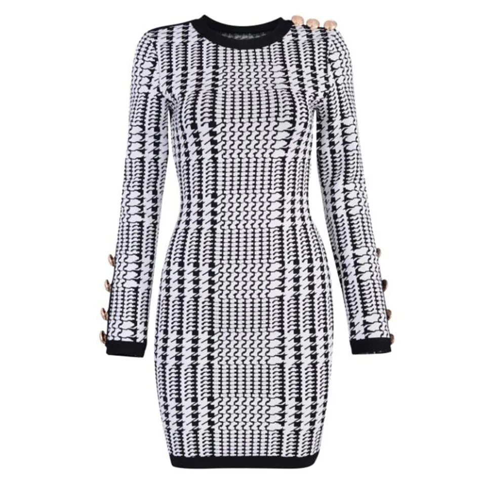 Women-Dress-Summer-O-Neck-Long-Sleeve-Evening-Party-Fashion-O-neck-Bandage-Dresses-Autumn-Sexy