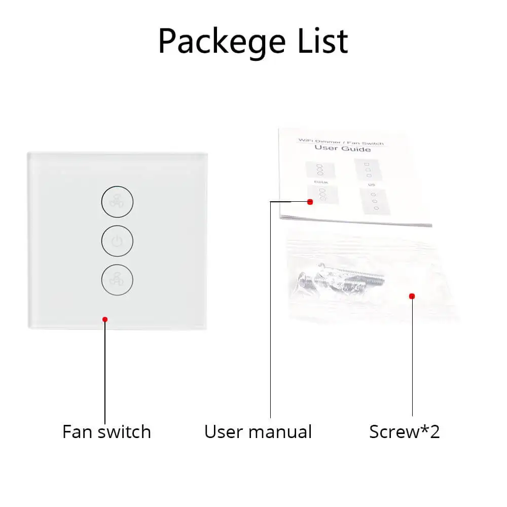 Us 23 99 Eachen Wifi Ceiling Fan Switch Smart Fan Speed Control Eu Tuya Smartlife In Smart Remote Control From Consumer Electronics On Aliexpress