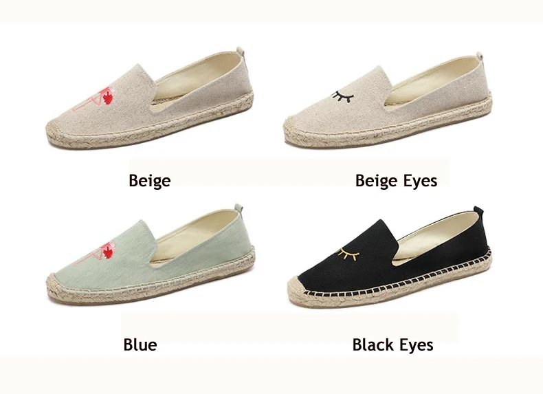 Women Flats Slip On Shoes Espadrilles Loafers Canvas Slip On Shoes for Women Moccasin Womens Fisherman shoe Women's Casual Shoe  (5)
