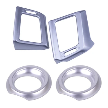 

beler 4pcs Chrome Front Dashboard Air Vent Cover Trim Garnish Fit for Toyota RAV4 2013-2017