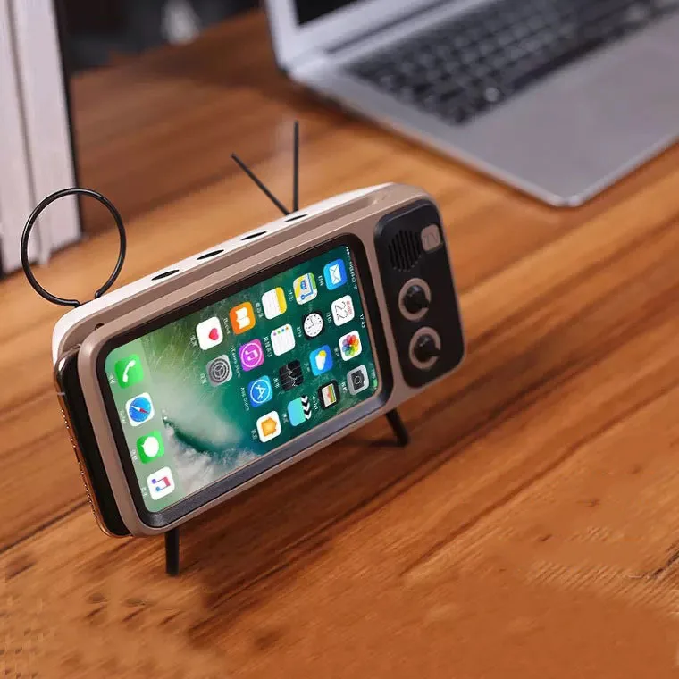Портативная мини Колонка в стиле ретро с Bluetooth держатель для телефона