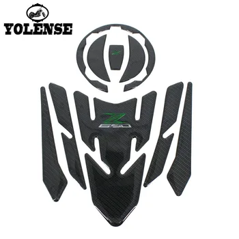 

Motorcycle Fuel Tank Pad Protector Carbon Fiber Fuel Gas Tank pad Decals Sticker For Kawasaki Z650 Z 650 2017 2018 2019