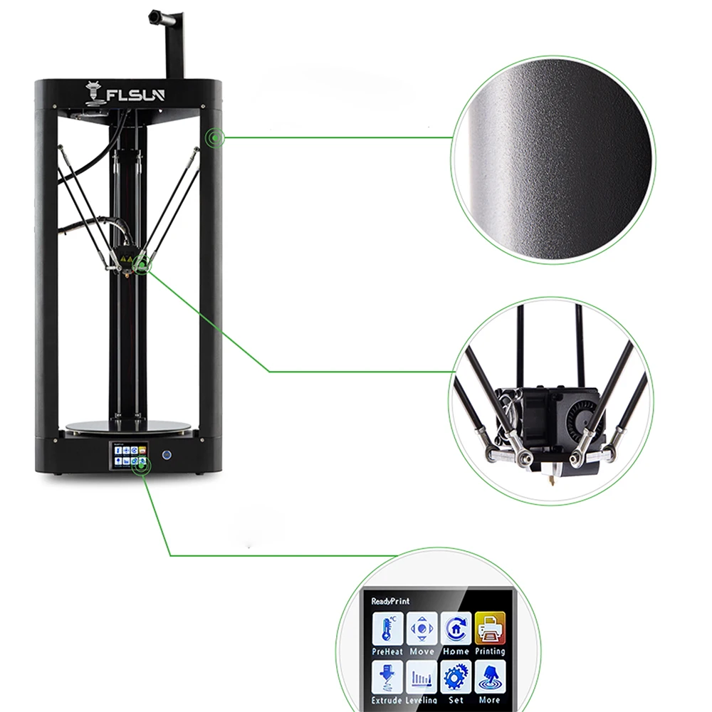 FLSUN QQ-S высокоскоростной Delta 3d принтер автоматическое выравнивание сенсорный экран большой размер печати