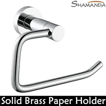 

Free Shipping Bathroom Accessories Solid Brass Copper Chrome Finished Toilet Paper Holder Paper Roll Rack Bathroom Product-96021