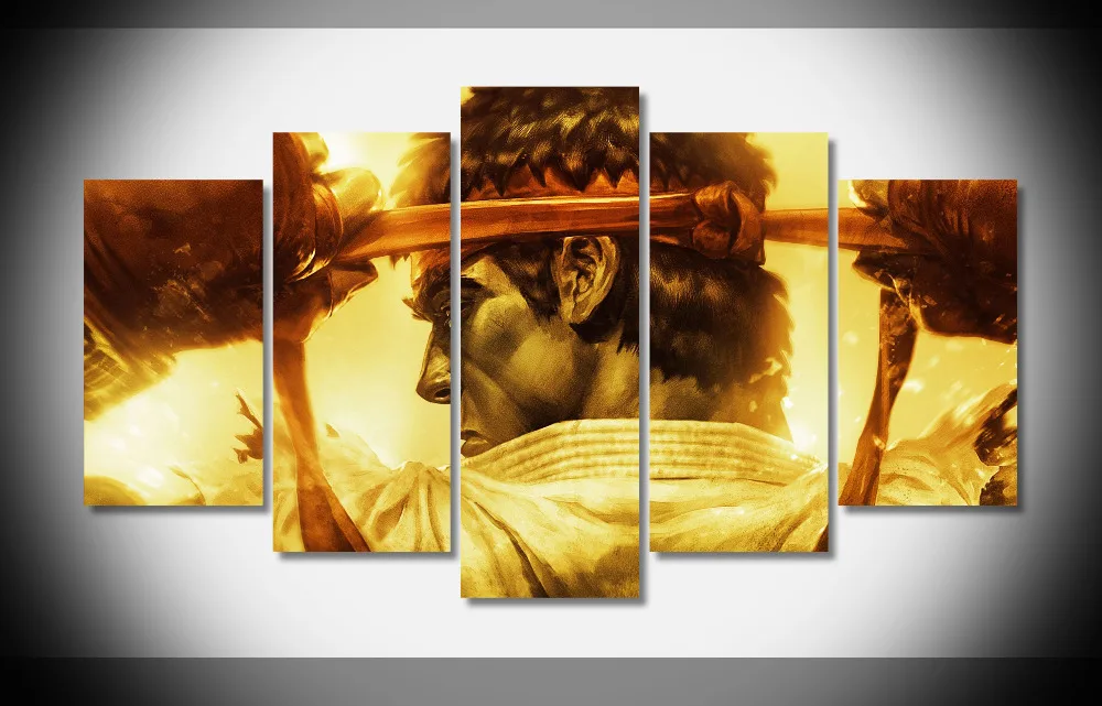 

4622 capcom drawing Fighter ryu street warrior Poster Framed Gallery wrap art print home wall decor wall picture Already to hang