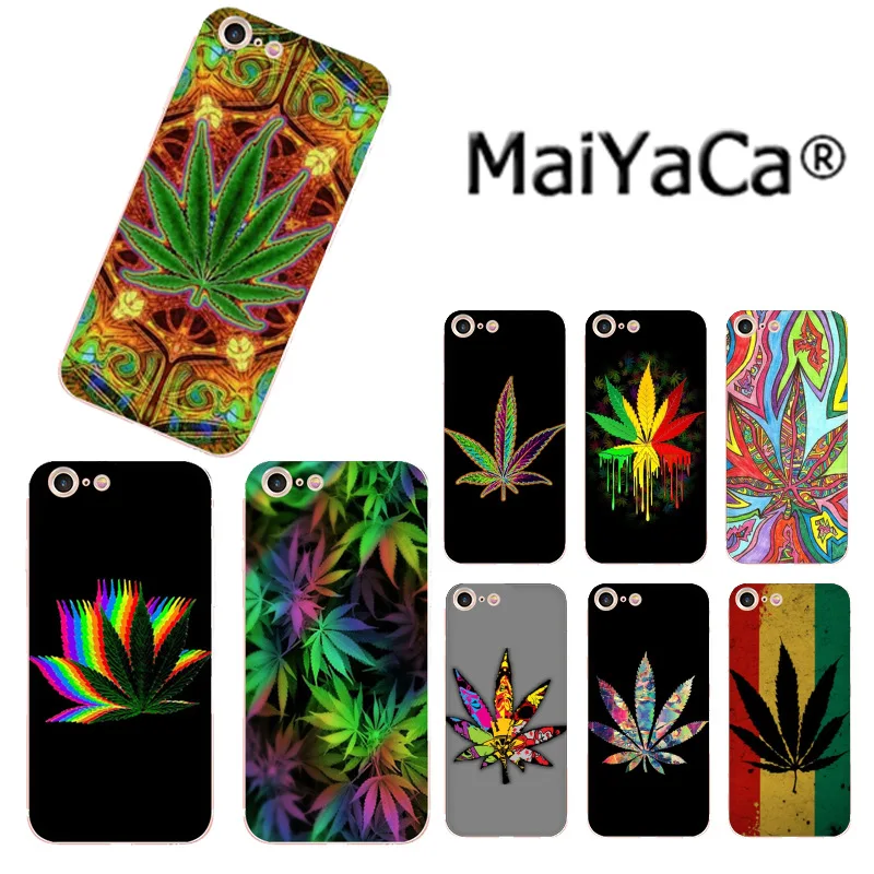

MaiYaCa Weed Leaf grass huf Cute Phone Case for iphone 11 pro 8 7 66S Plus X 5S SE XR XS XS MAX Cover