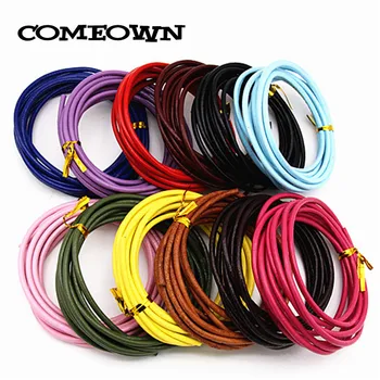 

5meters 3mm Genuine Leather Cords Round Rope String Cord For Jewelry Making DIY Bracelet Necklace Craft Jewelry Accessories