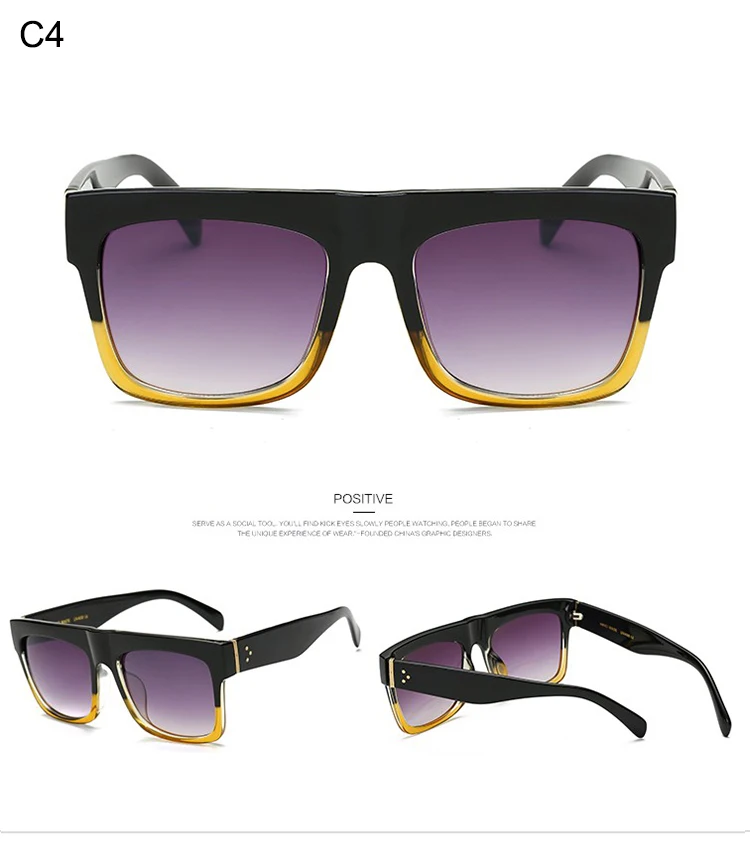 WarBLade Новая мода люкс Брендовая дизайнерская обувь в стиле Ким Кардашьян солнцезащитные очки Для женщин ретро оттенки солнцезащитные очки Для мужчин Gafas - Цвет линз: C4