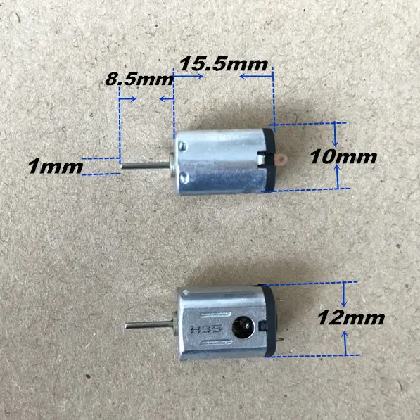

Width 12 Height 10 Length 15 mm Mini Brush Motor for RC Helicopter Spare Parts Tail Motor