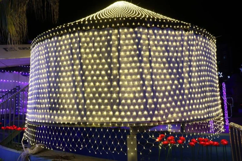 

ED Net Mesh String Light 1.5x1.5M 3x2M 6x4M 8 modes 220V Fairy Decorative Lights for Christmas