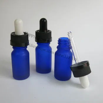 

360 x 10ml Frost Blue Glass Container With Child proof Dropper 10cc Empty Frost Blue Glass Dropper Bottle,