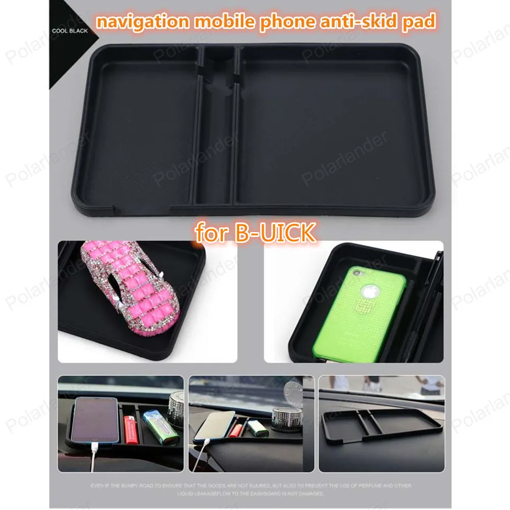 Новейшие Автомобильных высокого класса флаг Anti-коврик навигации мобильный телефон Коврик противоскольжения площадку размещения pad для B-UICK, стайлинга автомобилей